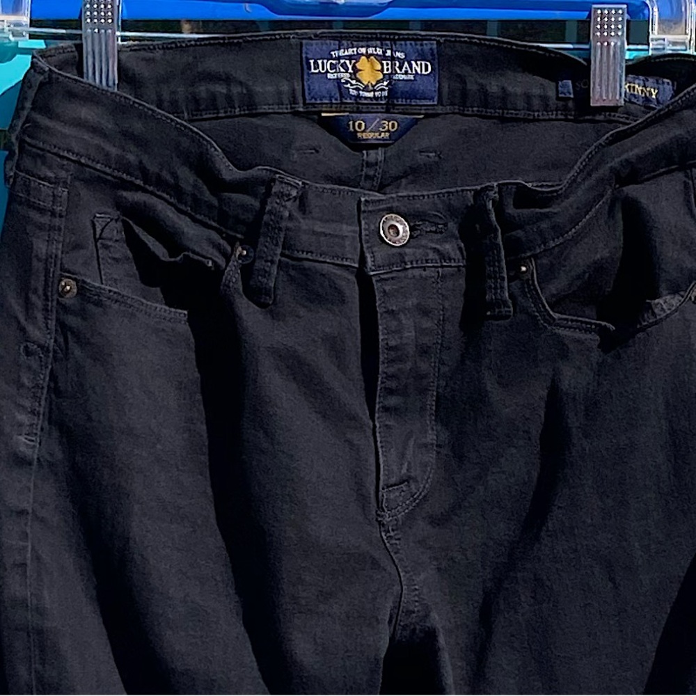 Lucky Brand Sofia Skinny Black Midrise Jeans - Picture 4 of 8